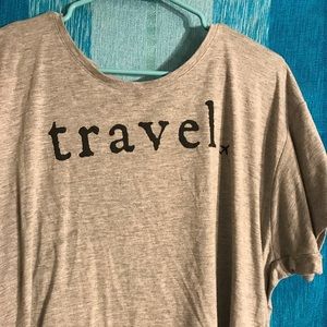 "TRAVEL" CROP TOP